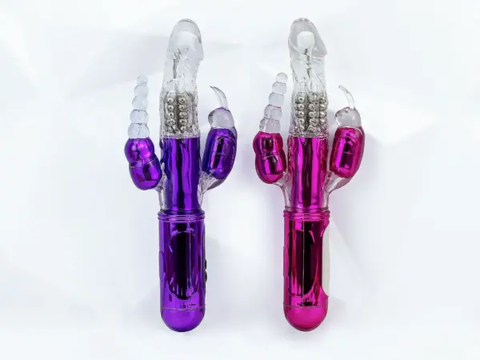 Dương Vật Giả 3 Đầu Rung Thụt Ngoáy Pin Sạc Cao Cấp