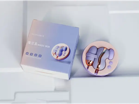 Trứng Rung Moon Back Magic Box 2 Đầu Rung Hút