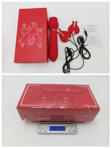 Chày Rung Kèm Kẹp Vú 2 Trong 1