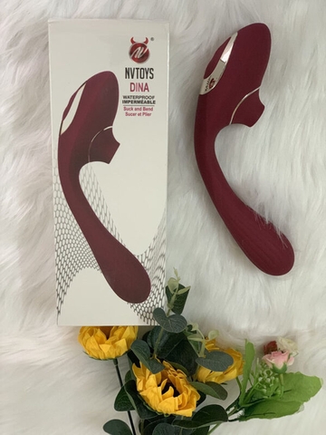 [THANH LÝ BỎ MẪU]Máy Massage Bú Mút Rung Tự Động 2 Đầu Dina