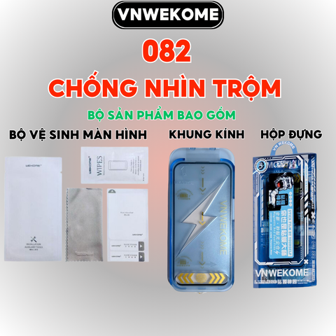 Kính cường lực kèm khung tự dán cho iPhone chính hãng VNWEKOME WTP-081/082