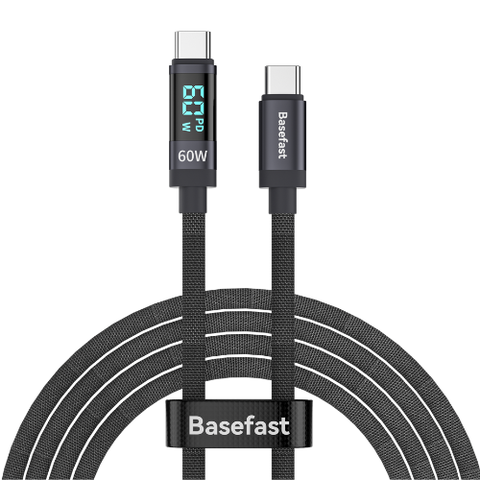 Cáp sạc báo công suất 60W Type C to Type C - Basefast SUN SERI CS27C
