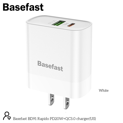Basefast BD91 - Củ sạc nhanh 2 cổng PD20W+QC3.0