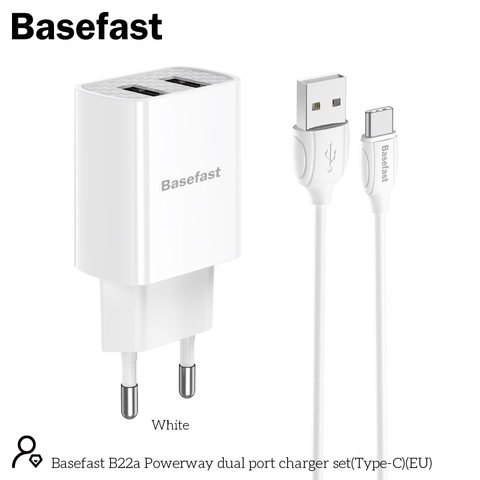 Basefast B22a Bộ sạc nhanh 2 cổng 2.1A TypeC