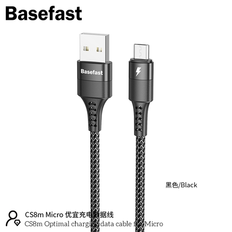 Basefast CS8m - Cáp sạc nhanh Micro 2.4A dây dù cao cấp