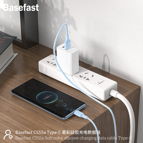 Cáp sạc Type C 3A dây Silicon siêu bền - Basefast CS55a