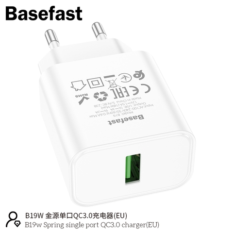 Củ sạc nhanh USB 18W 1C QC 3.0 - Basefast B19W
