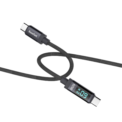 Cáp sạc báo công suất 60W Type C to Type C - Basefast SUN SERI CS27C