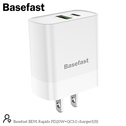 Basefast BD91 - Củ sạc nhanh 2 cổng PD20W+QC3.0