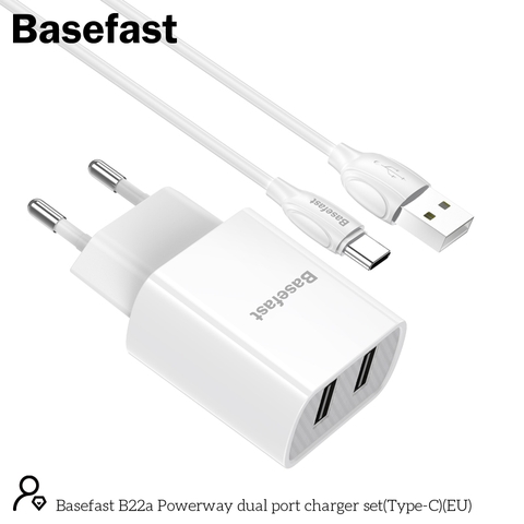 Basefast B22a Bộ sạc nhanh 2 cổng 2.1A TypeC