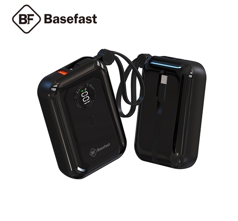 Sạc dự phòng 22.5W 10000mAh Tích Hợp 2 Cáp sạc Type C / Lightning - Basefast SD90