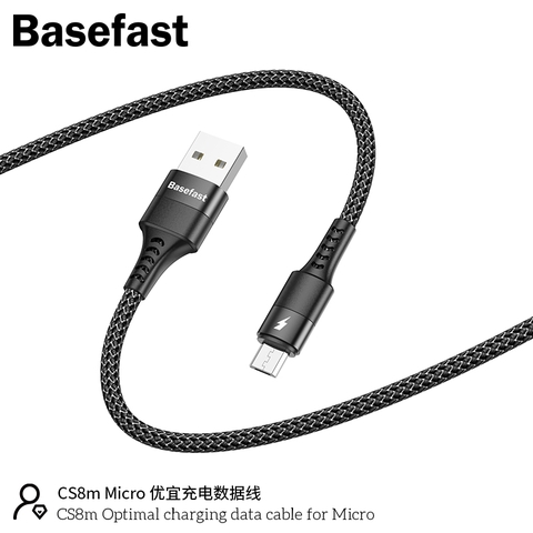 Basefast CS8m - Cáp sạc nhanh Micro 2.4A dây dù cao cấp