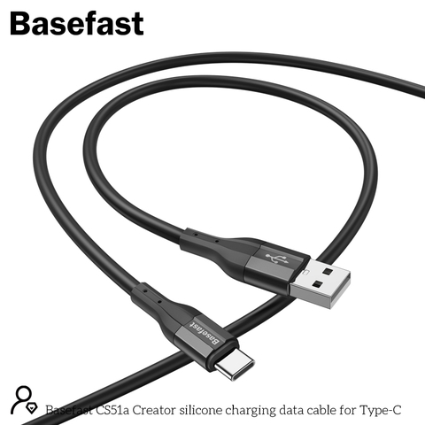 Basefast CS51a Cáp sạc nhanh 3A Silicon Chống quá tải nhiệt TypeC