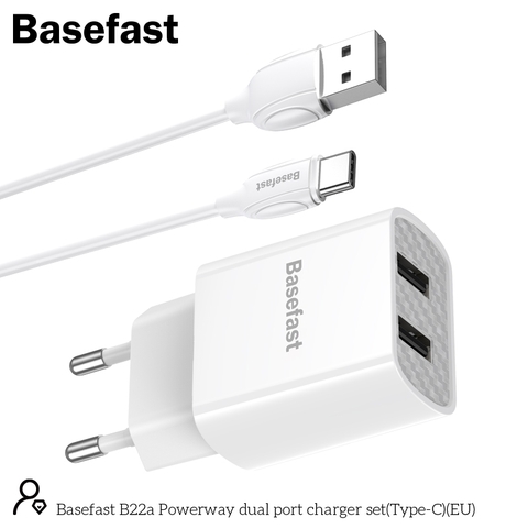 Basefast B22a Bộ sạc nhanh 2 cổng 2.1A TypeC