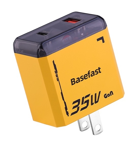 Củ sạc nhanh 35W 2 cổng U+C Công nghệ GAN chống quá tải nhiệt - Basefast G35
