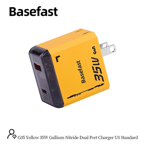 Củ sạc nhanh 35W 2 cổng U+C Công nghệ GAN chống quá tải nhiệt - Basefast G35