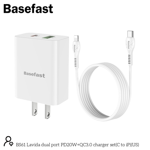 Basefast BS61 - Bộ sạc nhanh 2 cổng PD20W+QC3.0