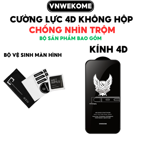 Kính Cường Lực 4D chống nhìn trộm chính hãng VNWEKOME cho iPhone