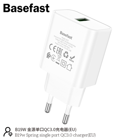 Củ sạc nhanh USB 18W 1C QC 3.0 - Basefast B19W