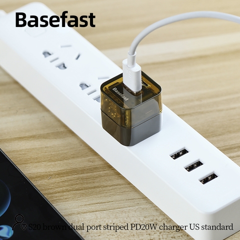 Củ sạc nhanh PD 20W 2 Cổng U+C - Basefast S20