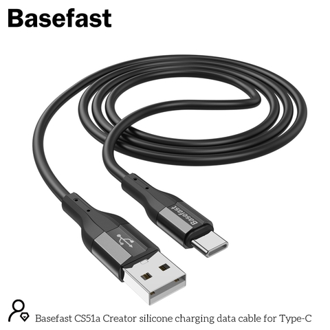 Basefast CS51a Cáp sạc nhanh 3A Silicon Chống quá tải nhiệt TypeC