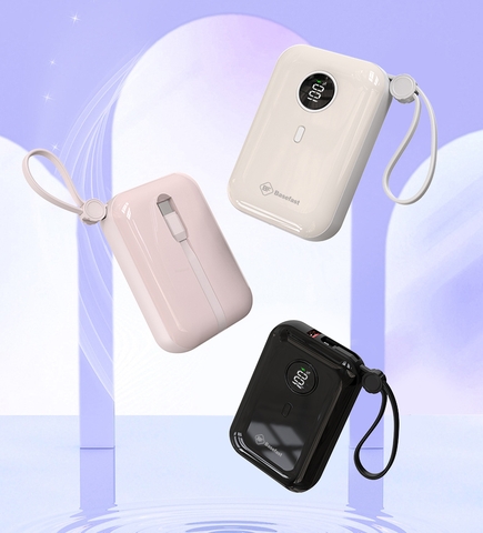 Sạc dự phòng 22.5W 10000mAh Tích Hợp 2 Cáp sạc Type C / Lightning - Basefast SD90