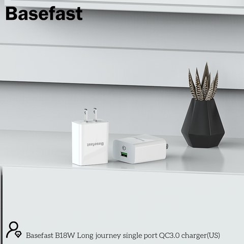 Basefast B18W Củ sạc nhanh 2 cổng QC 3.0 PD18W