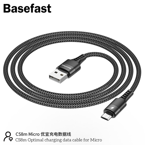 Basefast CS8m - Cáp sạc nhanh Micro 2.4A dây dù cao cấp