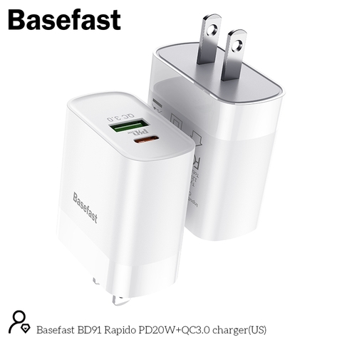 Basefast BD91 - Củ sạc nhanh 2 cổng PD20W+QC3.0