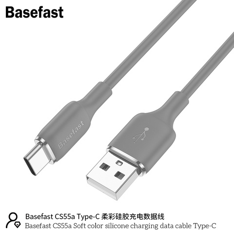 Cáp sạc Type C 3A dây Silicon siêu bền - Basefast CS55a