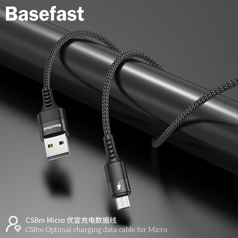 Basefast CS8m - Cáp sạc nhanh Micro 2.4A dây dù cao cấp