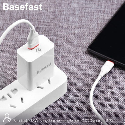 Basefast B18W Củ sạc nhanh 2 cổng QC 3.0 PD18W