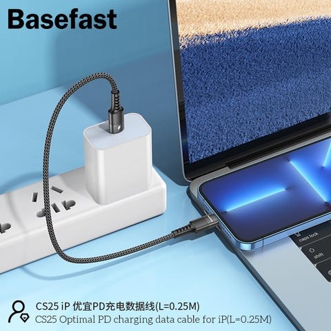 Basefast CS25 iP - Cáp sạc nhanh PD20W 25cm