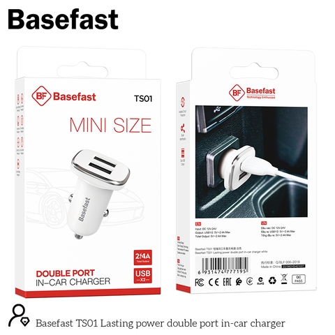 Basefast TS01 - Tẩu sạc nhanh 2 cổng