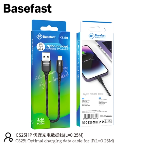 Basefast CS25i - Cáp dù sạc nhanh 25cm