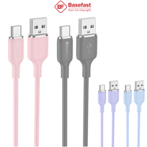 Cáp sạc Type C 3A dây Silicon siêu bền - Basefast CS55a