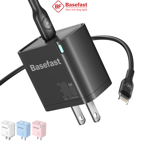 Bộ sạc nhanh 30W GAN 1C C to Lightning - Basefast BS31