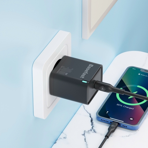 Củ sạc nhanh 30W 1C - Công nghệ GAN chống quá tải nhiệt Basefast B31