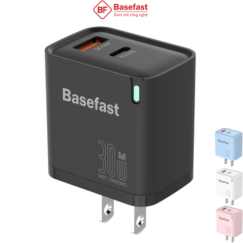 Củ sạc nhanh 30W 2 cổng GAN Basefast B32