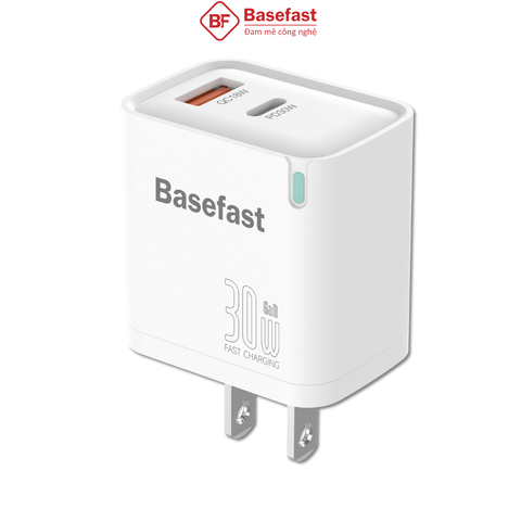Củ sạc nhanh 30W 2 cổng GAN Basefast B32