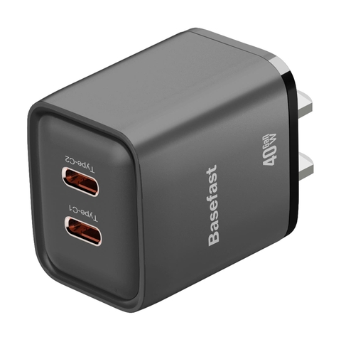 Củ sạc nhanh 40W 2 cổng C+C - Basefast B40