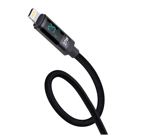 Cáp sạc nhanh báo công suất C to Lightning PD27W - Basefast SUN SERI CS27