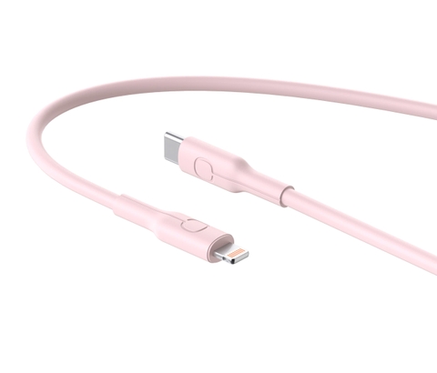 Bộ sạc nhanh 20W 2 Cổng C to Lightning kèm dây silicon chống quá tải nhiệt - Basefast Amazon Seri