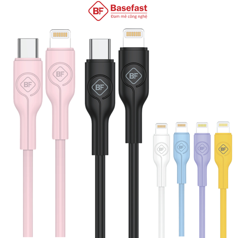 Cáp sạc nhanh 27W C to Lightning dây Silicon siêu bền - Basefast MERCURY SERI CS56