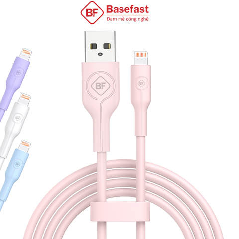 Cáp sạc nhanh Silicon 2.4A USB to Lightning -  Basefast MECURY SERI CS56i