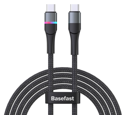 Cáp sạc nhanh 100W Type C to Type C có đèn báo sạc - Basefast VENUS SERI CS88