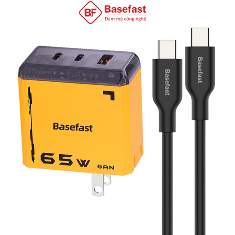 Bộ sạc nhanh 65W 3 cổng 2C + 1U - Basefast G65 Pro