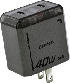 Củ sạc nhanh 40W 2 cổng C+C công nghệ GAN chống quá tải nhiệt - Basefast G40