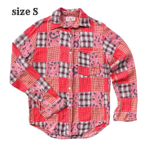 SPICE ISLAND Patchwork Shirt Size S