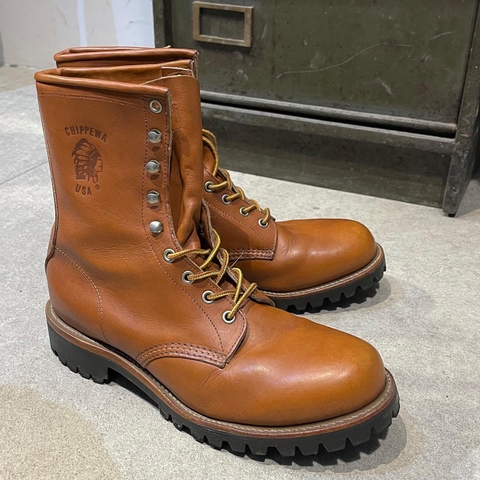 90s Chippewa Logger Boots Size 9D